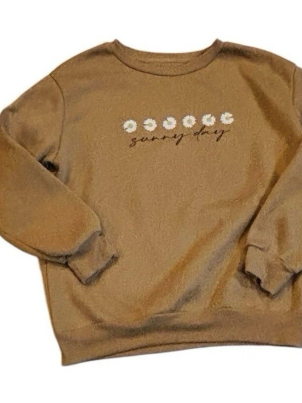 SHEIN Women Sweater Sz XS Graphic Brown